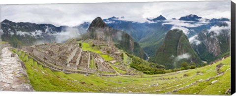 Framed Machu Picchu in the Fog, Peru Print