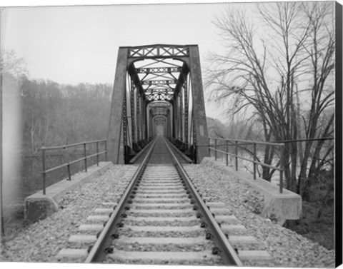 Framed VIEW NORTHEAST OF WEST END OF BRIDGE. - Joshua Falls Bridge, Spanning James River at CSX Railroad Print