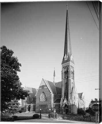 Framed GENERAL VIEW, ELEVENTH ST. FRONT ON LEFT, COURT ST. SIDE ON RIGHT - First Baptist Church, Court and Eleventh Streets, Lynchburg Print