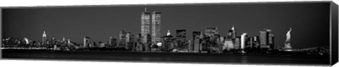 Framed Manhattan Skyline 2001 Print