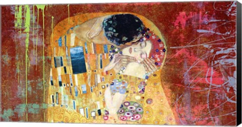 Framed Klimt&#39;s Kiss 2.0 (detail) Print