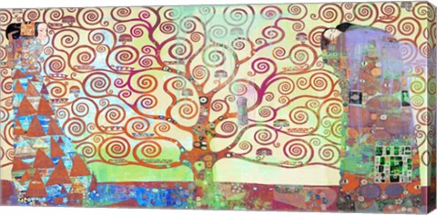 Framed Klimt&#39;s Tree of Life 2.0 Print