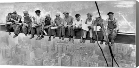 Framed New York Construction Workers Lunching on a Crossbeam, 1932 (detail) Print