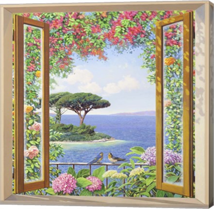 Framed Sulla costa Mediterranea Print