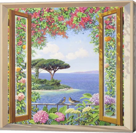 Framed Sulla costa Mediterranea Print