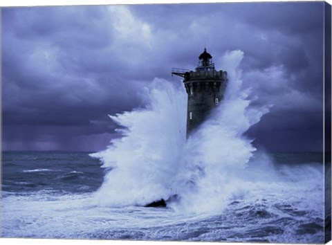 Framed Phare du Four, Bretagne Print