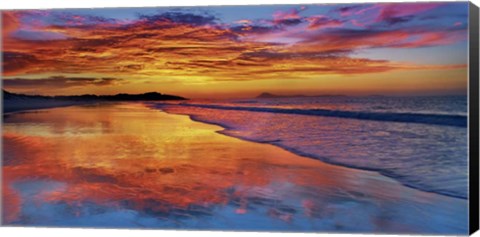 Framed Sunset, North Island, New Zealand Print