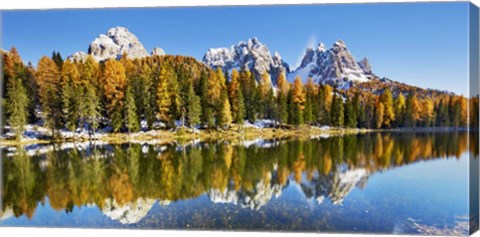 Framed Lago Antorno and Misurina, Dolomites, Italy Print