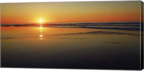 Framed Sunset Impression, Taranaki, New Zealand Print