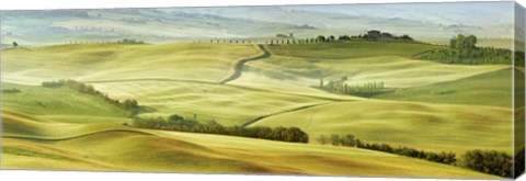 Framed Tuscany Landscape, Val d&#39;Orcia, Italy Print