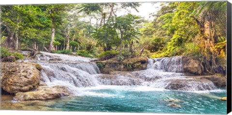 Framed Kuang Si Falls, Luang Prabang,  Laos Print