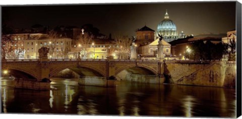 Framed Rome at Night Print