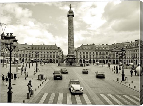 Framed Place Vendome, Paris Print