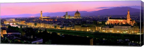 Framed Florence at Night Print