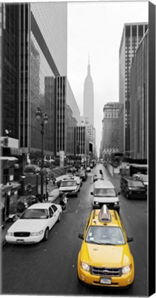 Framed Taxi in Manhattan, NYC Print