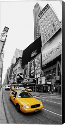 Framed Taxi in Times Square, NYC Print