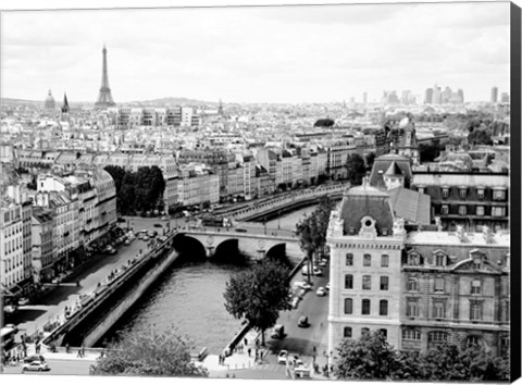 Framed View of Paris and Seine River Print