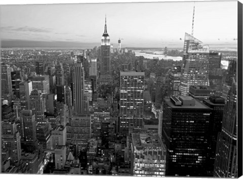 Framed Skyline of Midtown Manhattan, NYC Print