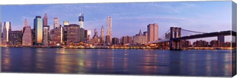 Framed Manhattan and Brooklyn Bridge, NYC 2 Print