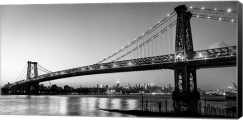 Framed Queensboro Bridge and Manhattan from Brooklyn, NYC Print