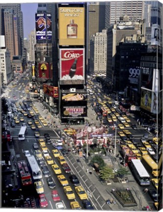 Framed Traffic in Times Square, NYC Print