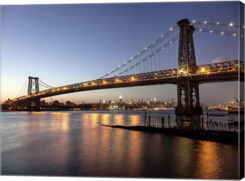 Framed Queensboro Bridge and Manhattan from Brooklyn, NYC Print