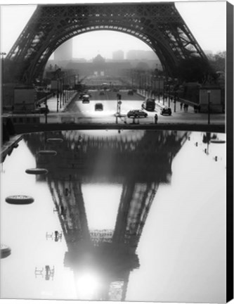 Framed Eiffel Tower Reflected, Paris Print