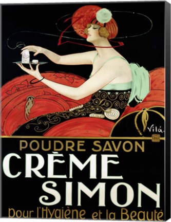 Framed Creme Simon, ca. 1925 Print