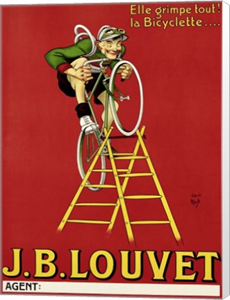 Framed Louvet Bicycles Print