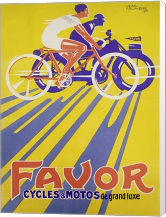 Framed Favor Cycles et Motos, 1927 Print