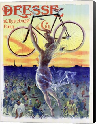 Framed Bicycle Deesse, 1898 Print