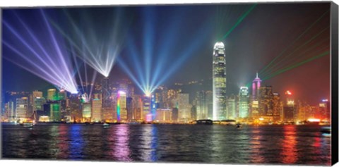 Framed Symphony of Lights, Hong Kong Print