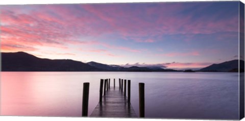 Framed Twilight on Lake, UK Print