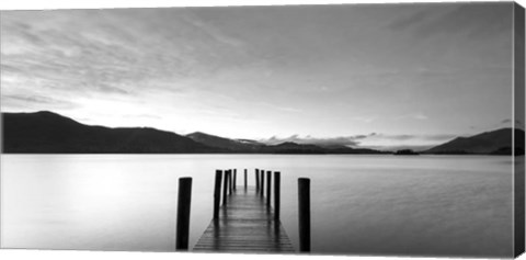 Framed Twilight on Lake, UK Print