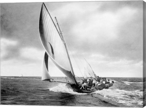 Framed Under sail, Sydney Harbour Print