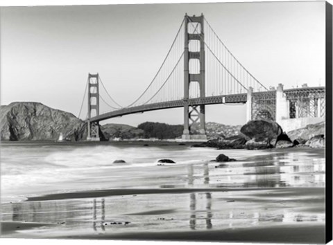 Framed Baker Beach and Golden Gate Bridge, San Francisco 2 Print