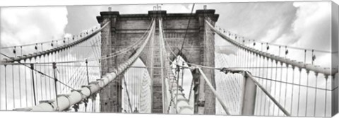 Framed Morning on Brooklyn Bridge, NYC Print