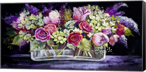 Framed Roses and Lilacs Print