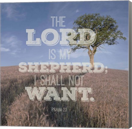 Framed Psalm 23 The Lord is My Shepherd - Photo Print