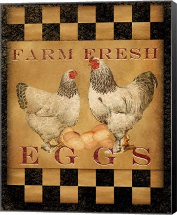 Framed Farm Fresh Eggs I Print