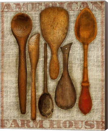 Framed Wooden Spoons High Print