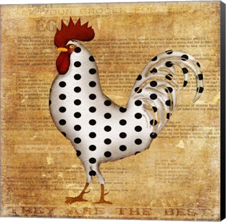 Framed Chicken Polka Dot Print