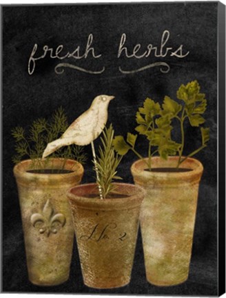 Framed Fresh Herbs Print