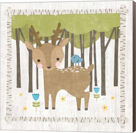 Framed Woodland Hideaway Deer Print