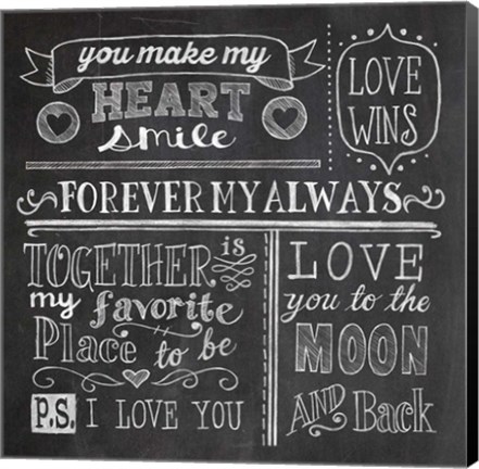 Framed Inspiration Chalkboard I Print