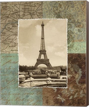 Framed Paris Scrapbook II Print