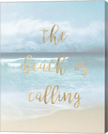 Framed Beach is Calling Print