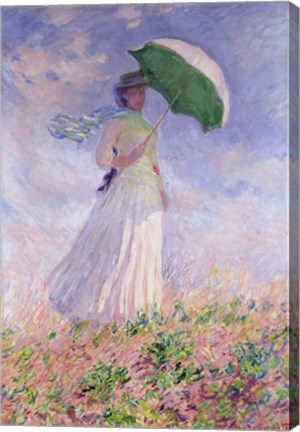 Framed Woman with a Parasol turned to the Right, 1886 Print