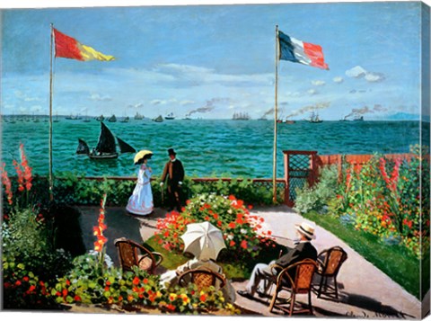 Framed Terrace at Sainte-Adresse, 1867 Print