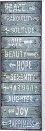 Framed Vintage Signs - Directions Blu Print